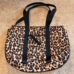 kate spade Leopard Print Quilted Tote - Black & Brown